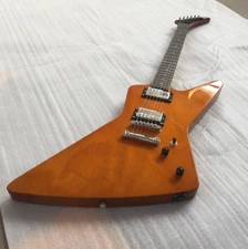 Custom Shop Explore Electric Guitar Orange Bone Nut Dot Inlay Rosewood Fretboard