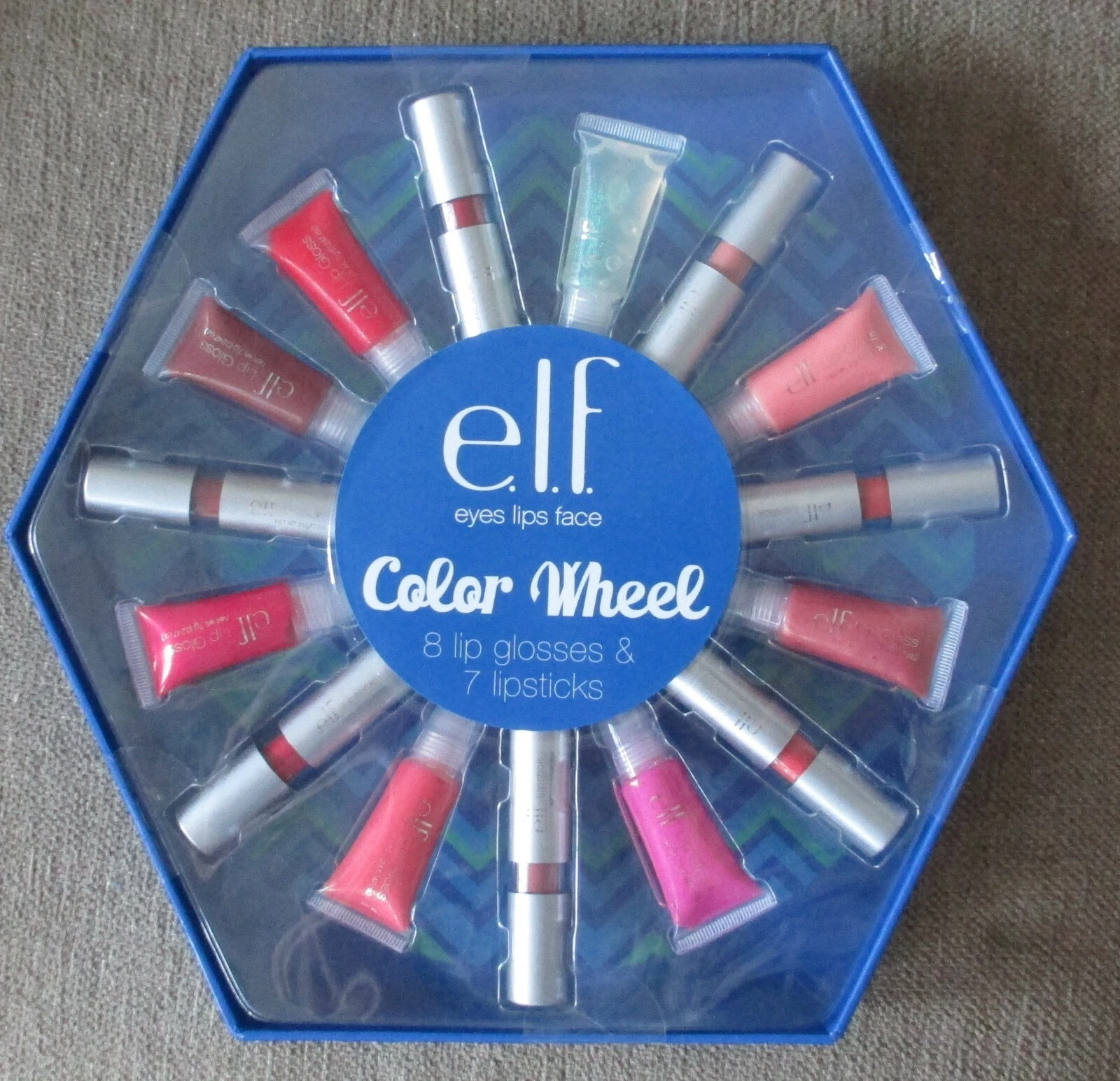 e.l.f. Lips Color Wheel~8 Lip Glosses & 7 Lipsticks NEW