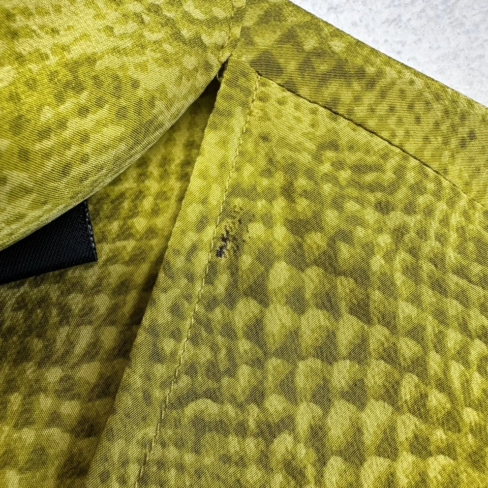 Mossimo Womens Y2K Silk Green Snake Print Sleeveless Top Tie Collar Size XL - Image 4 of 4