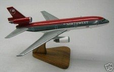 DC-10 Northwest Airlines DC10 Airplane Wood Model Free Shipping Regular New