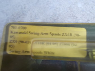 NOS Shogun Motorsports Swing Arm Spools Kawasaki 98-05 ZX6 ZX10R