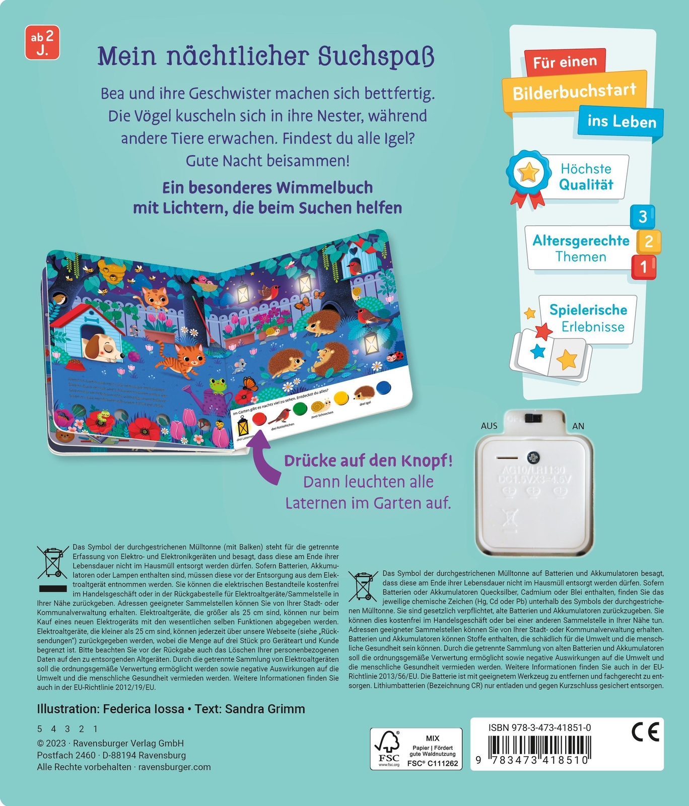 Thumbnail - Sandra Grimm | Mein Großes Lichter-wimmelbuch: In Der Nacht | Buch |