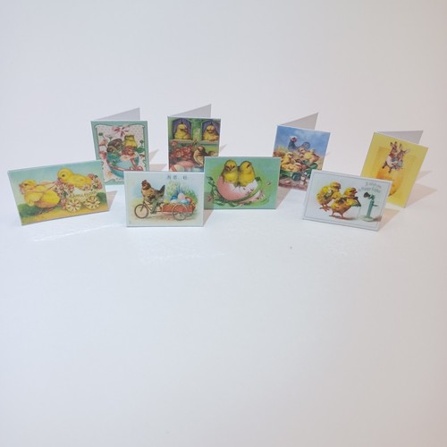 Miniature Vintage Easter Cards /Doll House Decorations /1:6/1:12/1:24/1:3/EE - Picture 4 of 5