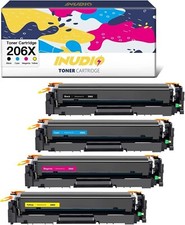 4x 206X Compatible Toner Cartridges High Yield with CHIP for HP M283 M283, M255