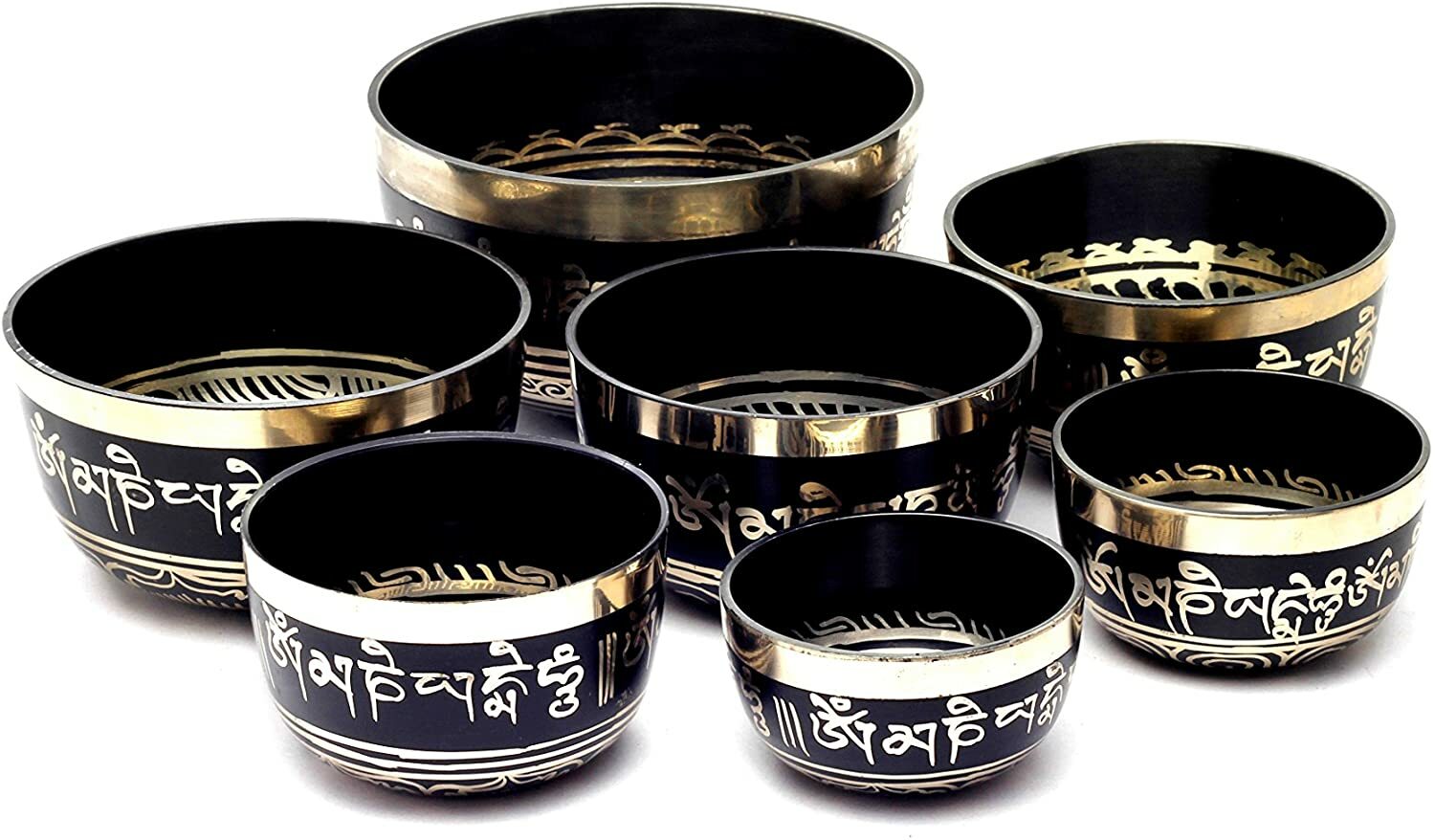Chakra Healing Tibetan Singing Bowls Set of 7 for Meditation-handmade ...
