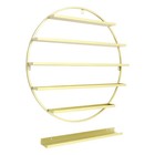 3Pcs Wall-Mounted Nail Salon Display Stand Gold Round Nail Polish Storage Rack — photo 7