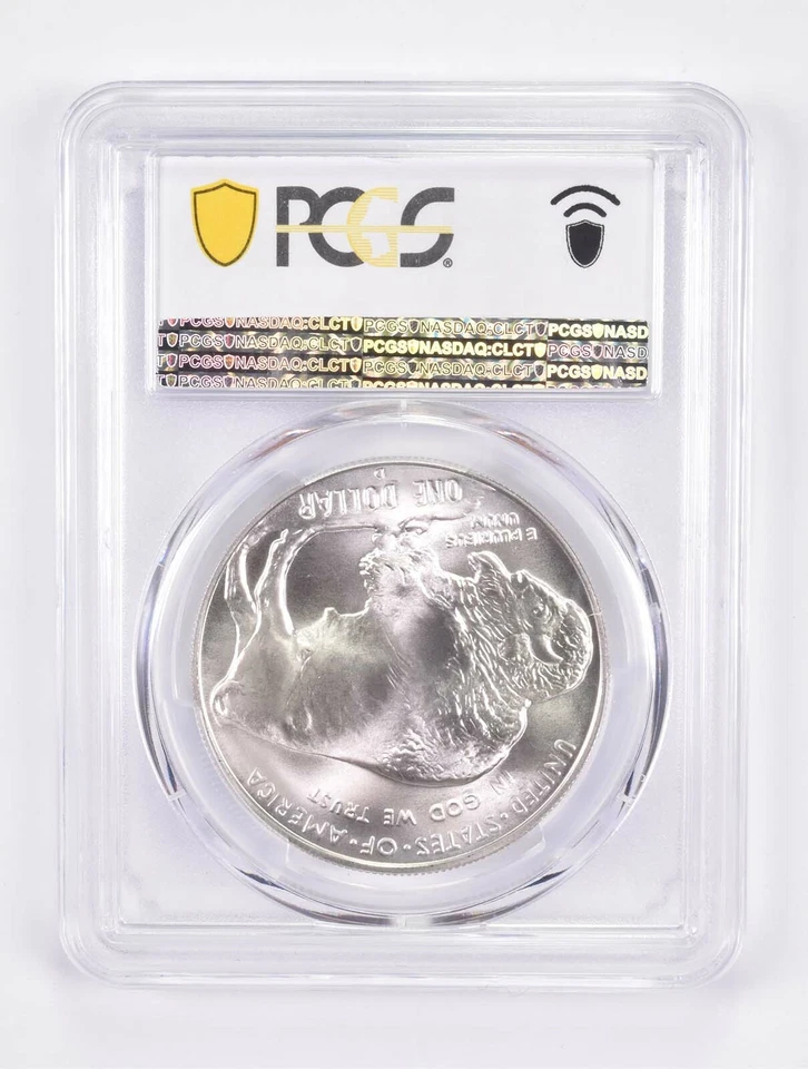 2001-D MS70 Buffalo Commemorative Silver Dollar PCGS - Image 2 of 4