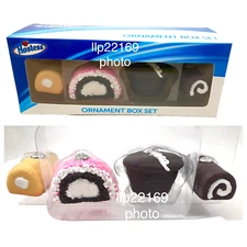 HOSTESS 4-Pc Christmas Ornament Set TWINKIE SNOBALL CUPCAKE HOHO Ruz New in Box