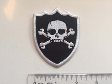 SKULL Crest PATCH Metal Rock Punk Biker costume shirt hat iron Applique funny