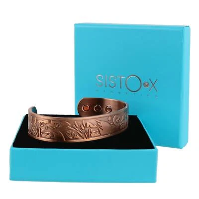 Kupfer Magnet Armband/Armreif Schwan Design 6 Magnete Gesundheit Seltene Erden NdFeB