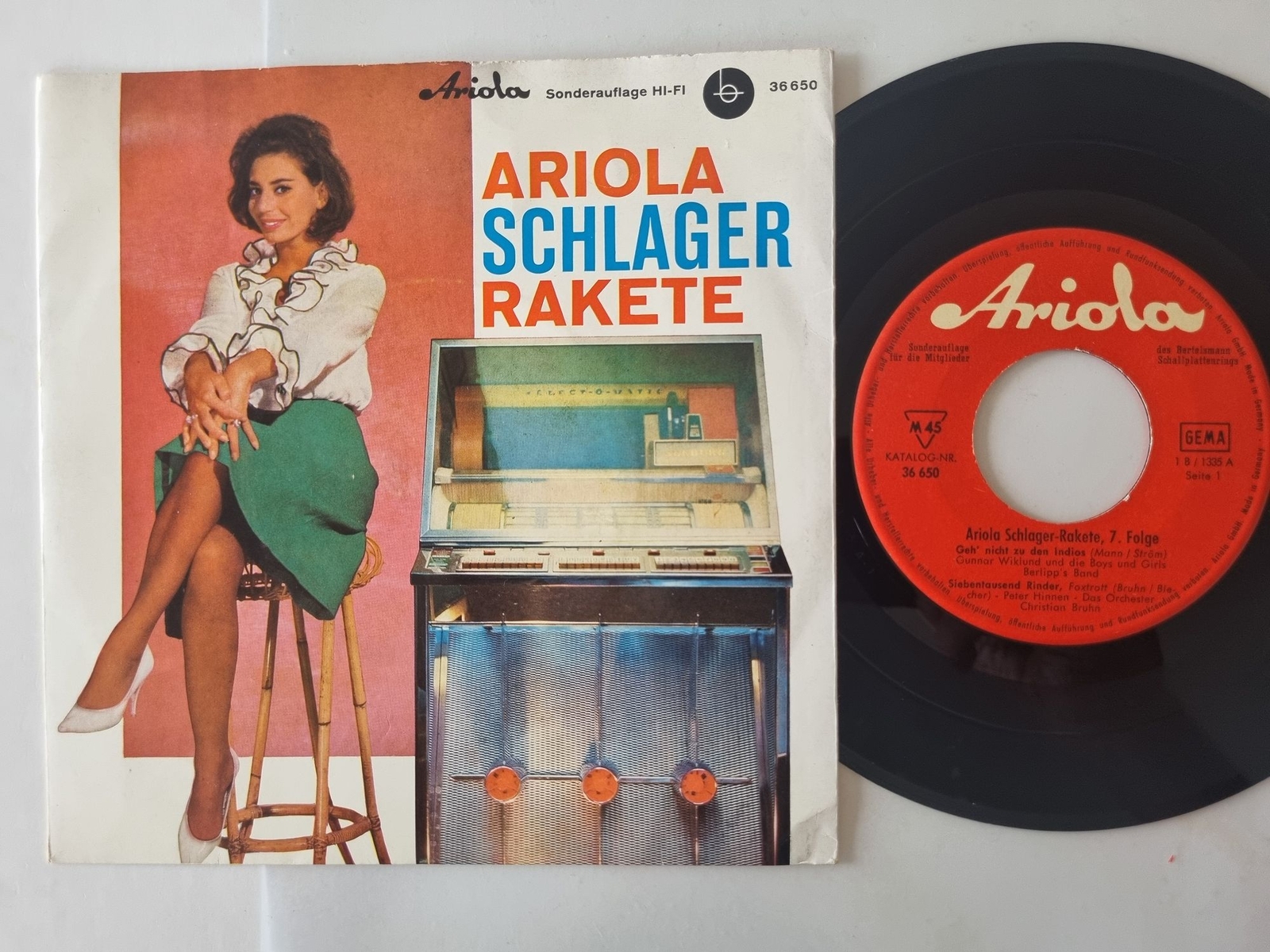 Gunnar Wiklund/ Peter Hinnen/ Carmela Corren/ Fredy Brock - 7'' EP Vinyl Single