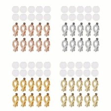 20 Pcs/Set Clip-on Earring Converter Earring Clip Backs with Comfort Earring Pad