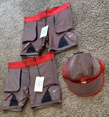 NIKE X Gyakusou Utility Shorts(2) & Hat Red/Black GIRA - MRSP $320