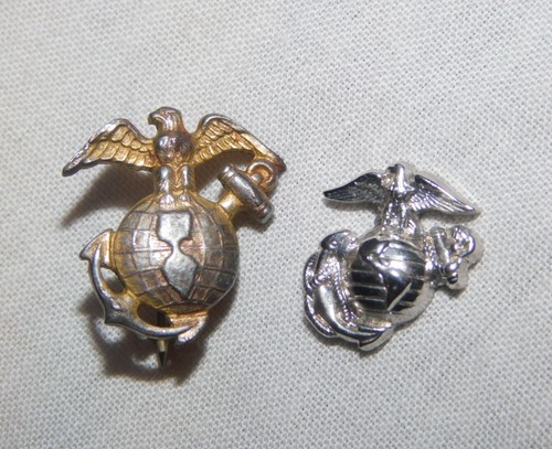 WWII USMC Grouping PATCHES EGA Rank Insignia SWEETHEART PINS Second Award Clasp - Picture 10 of 12
