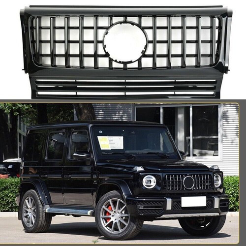GT Style Panamericana Front Grille For Mercedes G-Wagen W463 (1990-2018) - Gloss Black