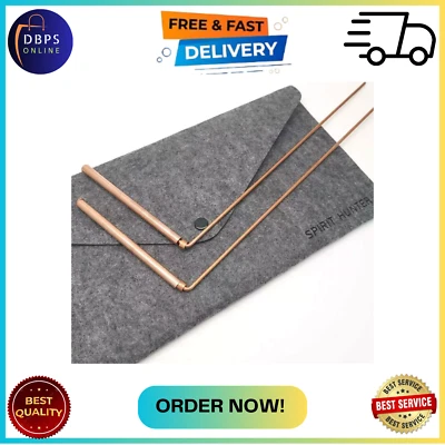 99.9% Copper Dowsing Rod- 2PCS Divining Rods with Bag - Detect Gold, Water, Ghos