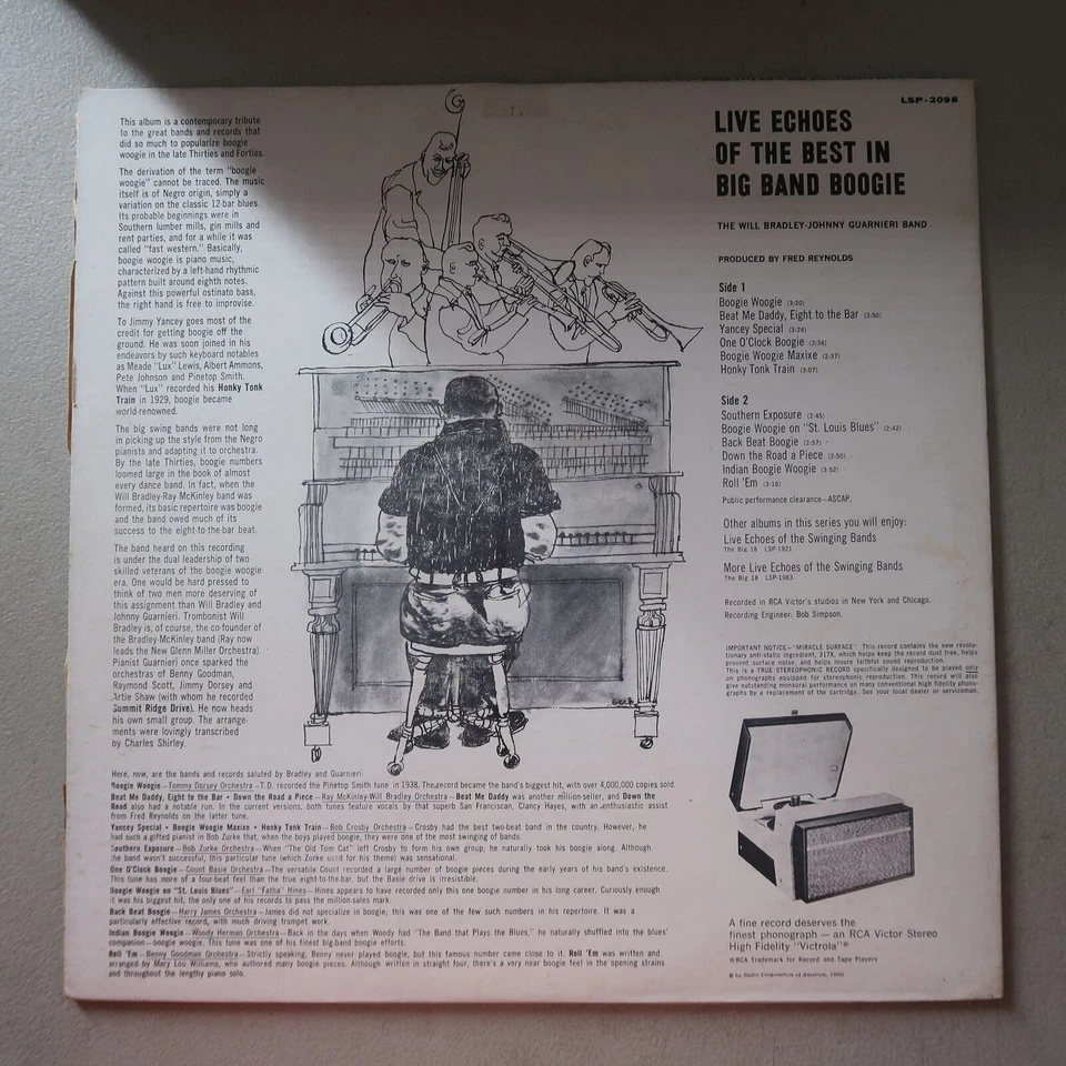 THE WILL BRADLEY JOHNNY GUARNIERI BAND LIVE ECHOS BIG BAND BOOGIE RCA EXC 2-23 Foto 2 de 4