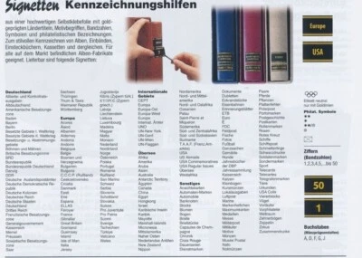 Safe Signetten, Gold geprägte Folie selbstklebend, Alben Beschriftung, AUSWAHL