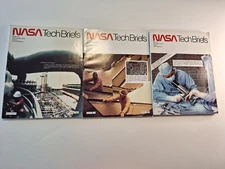  NASA Books Tech Brief Magazines 1980' Vintage National Aeronautics & Space 3pc