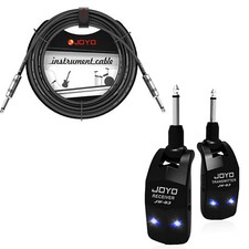 JOYO JW-03 2.4G Hz Wireless Guitar System 4 Channels and CM-04 15 feet Audio ...