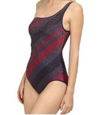 NWT MARC BY MARC JACOBS CORY STRIPE REVERSIBLE ONE PIECE SWIMSUIT 164 Sz S