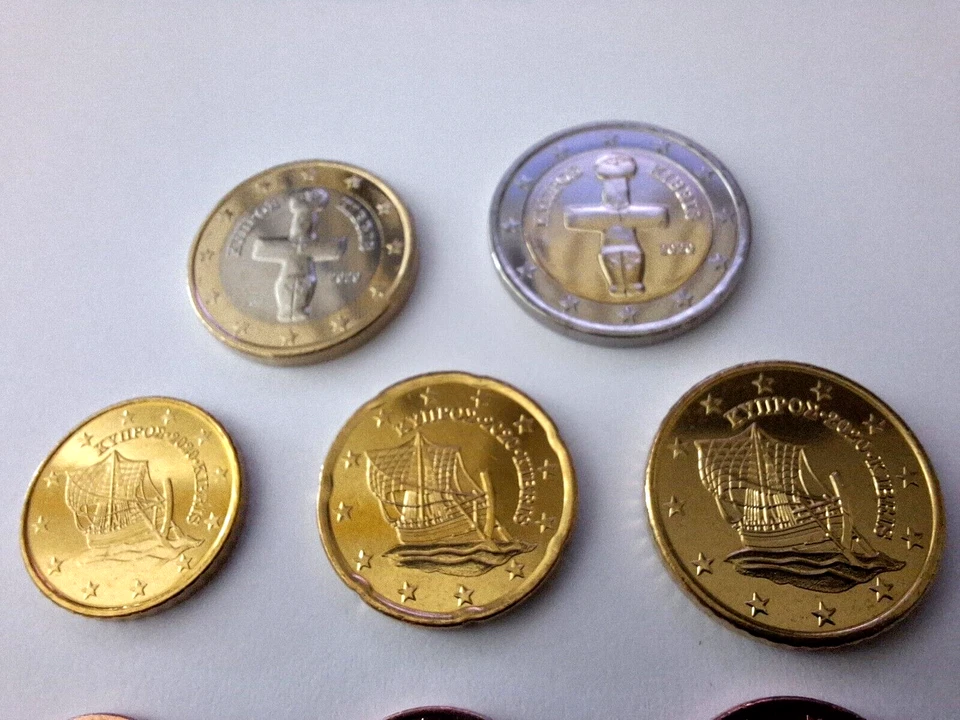 Set complet d'euros de Chypre, 1 centime à 2 euros 2020, UNC, neufs - Photo 2/3