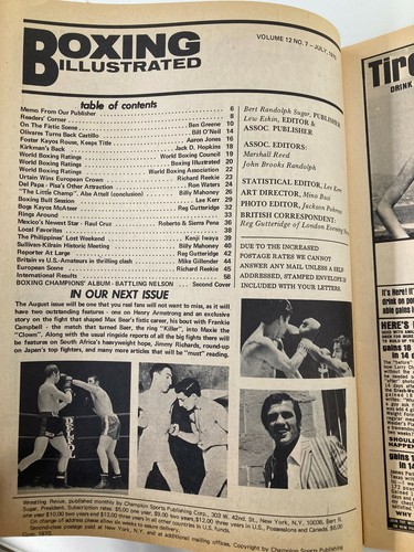 VTG Boxing Illustrated Magazine July 1970 Bogs vs McAteer No Label - Picture 2 of 2