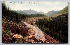 Approaching Duffield on C. C. Short Line. 1910 Colorado Postcard