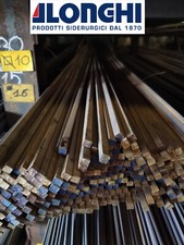 LAMINATO IN FERRO ACCIAIO BARRA PROFILO QUADRO 10 mm.  15 PEZZI da 2 METRI