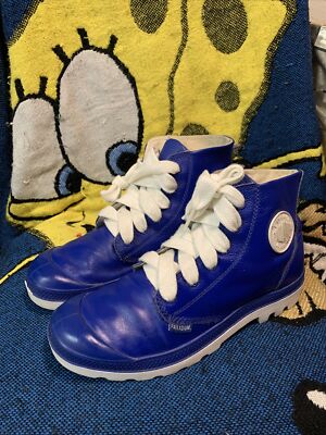 Palladium 72901-409 Hi Lace Up Ankle Boots Unisex Royal Blue