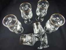 Set of Six Dema Port/Sherry/Liqueur Glasses Made In England