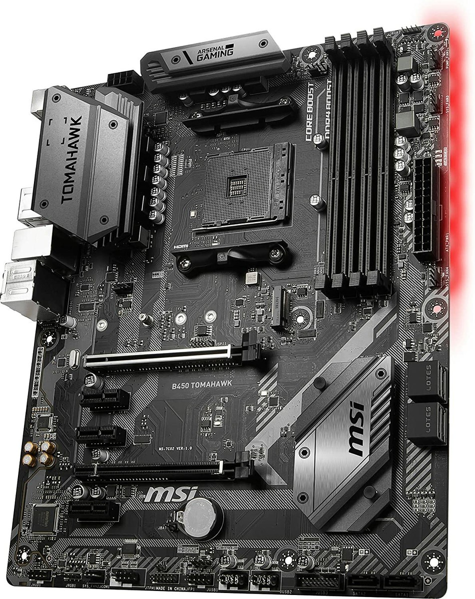 FOR MSI B450 TOMAHAWK Gaming Motherboard AM4 Supports 3600 3950X