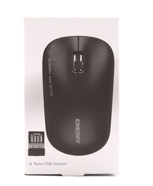 Cherry MW 2110 2.4GHz 3-Button Black Wireless Mouse Black Brand New - Image 2 of 4