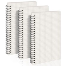 A5 Graph Paper Notebook Spiral 3-Pack Spiral Journal 5.7"x 8.3", Quad Ruled...