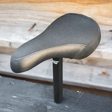 RANT SLIME 1 PC MID BMX BICYCLE SEAT + POST COMBO 160mm SHADOW SUBROSA BLACK NEW