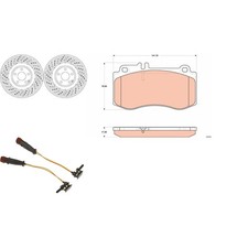 TRW BREMSSCHEIBEN 344mm+ BELÄGE VORNE passend für MERCEDES E-KLASSE W212 S212