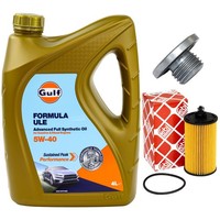 MotoröL Filter Set 5W-40 5 Liter + ÖLablassschraube FüR Chevrolet Cruze Opel 1.6