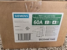 Siemens W0204ML1060 Outdoor Circuit Breaker Enclosure, 60 Amp 2-Space, Gray