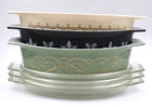 Vintage Pyrex Black Snowflake Casserole Dish Casserole / Dishes Set Lot of 6