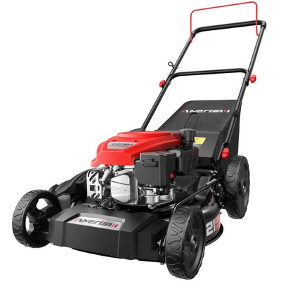 #ad #ad AMERISUN 21quot; STEEL DECK GAS LAWN MOWER 3 IN 1 PUSH MOWER AV8621P1 BLACK RED $344.69