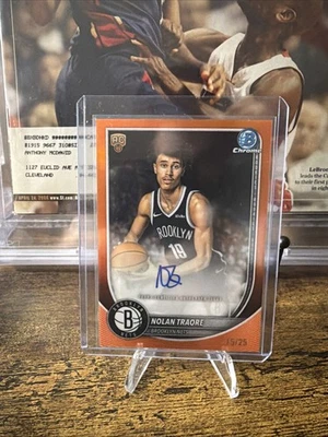 2025-26 Bowman Chrome Nolan Traore Orange Refractor /25 Auto🔥🔥🔥🔥 - Image 1 of 2