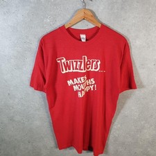 Vintage Hershey’s Twizzlers 90s USA Single Stitch T Shirt Mens XL Red