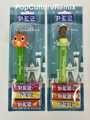 Disney Parks 2026 Orange Bird And Princess Tiana Pez Candy Dispenser Toy Set New