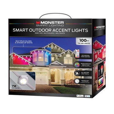 Monster Smart Permanent Outdoor LED Eaves Lights RGB+IC 50ft
