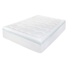 Dreamz Gel Memory Foam Mattress Topper Double 7cm Pressure Relief Deep Pocket