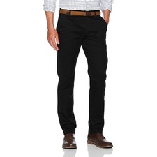 Mens Chino Stretch Trousers Regular Fit Straight Cotton Casual Work Pants