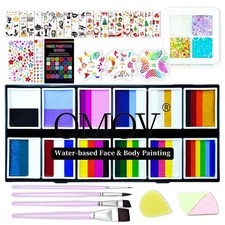 48 Colors Face Painting Kit for Kids  Adults, Non-Toxic Water Based Face Pain...