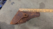 Vintage tooled leather revolver holster