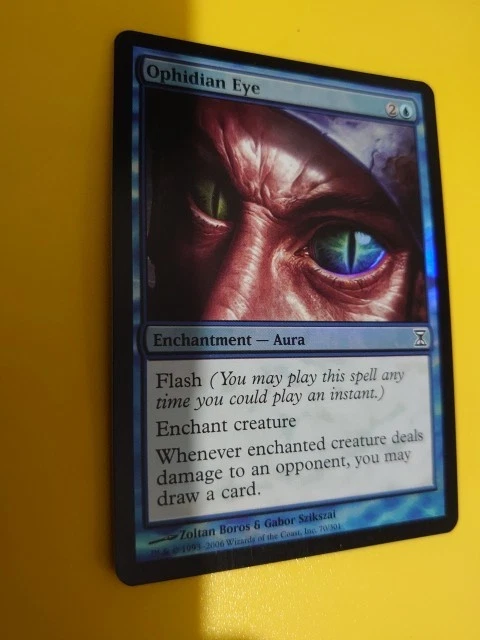Ophidian Eye. FOIL Time SPiral Enchantment Aura. English lang VHTF mtg VGC Card - Image 2 of 4