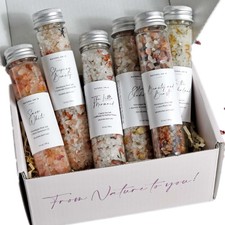 Handmade Bath Salt Gift Set 6 Pack, All Natural, Scented with Essential Oils,...